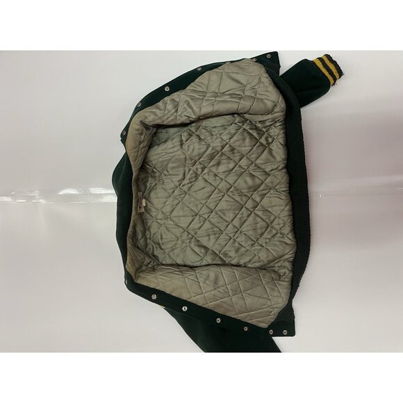 1963 Empire Sporting Goods Letterman Varsity Jacket Green Yellow Sz 42 Made USA - Picture 12 of 16